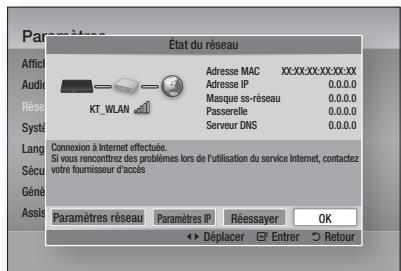 SAMSUNG BD-D7500 - État du réseau - 1