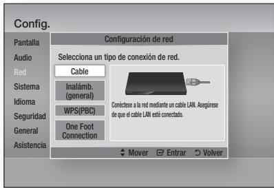 SAMSUNG BD-D7500 - Configuración de una connexion con cable - Autom. - 1