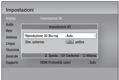 SAMSUNG BD-D7500 - Impostazioni 3D - 1