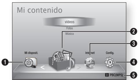 SAMSUNG BD-D7500 - - Menu de inicio - 1