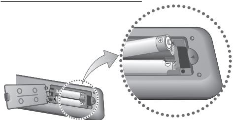 SAMSUNG BD-D7500 - Installazione delle batterie - 1