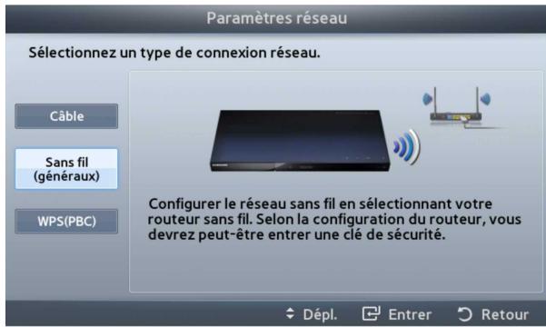 SAMSUNG BD-E5400 - Configuration de la connexion réseau : Étapes initiales - 5