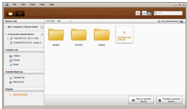 SAMSUNG BD-E5400 - Écran Gestion de fichiers - 1