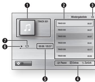 SAMSUNG BD-ES5000,  BD-ES 5000 - Bildschirmelemente für Audio-CD (CD-DA)/MP3 - 1