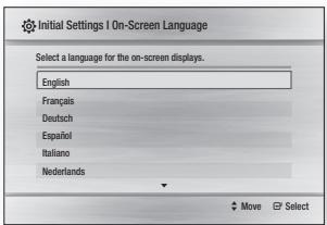 SAMSUNG BD-ES5000,  BD-ES 5000 - The Initial Settings Procedure - 1