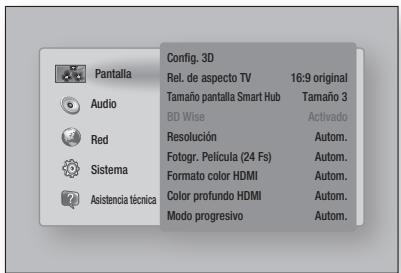 SAMSUNG BD-ES6000,  BDES6000 - Acceso a la pantalla de configuración - 1