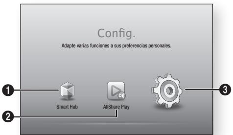 Config. Adapte varias funciones a sus preferencias personales. Smart Hub AllShare Play