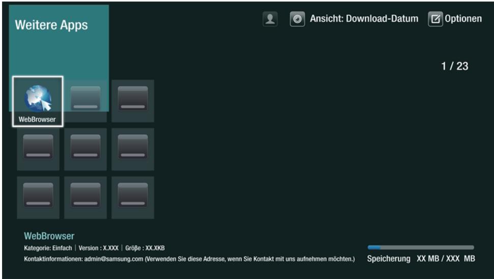 SAMSUNG BD-F6909S - Verwendend des Weitere Apps Bildschirms - 1