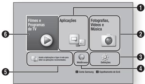 SAMSUNG BDF6500,  BD F6500,  BD F6500 - O ecrã inicial - 1