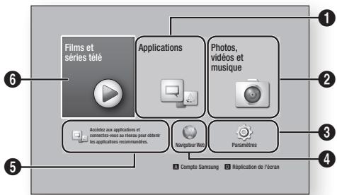SAMSUNG BDF6500,  BD F6500,  BD F6500 - Écran d'accueil - 1