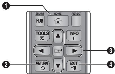 SAMSUNG BDF6500,  BD F6500,  BD F6500 - Boutons de la télécommande utilisés pour le menu des paramètres - 1