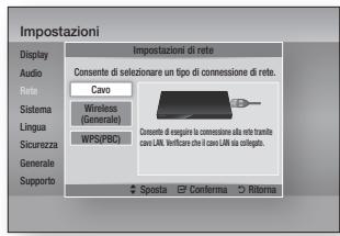 SAMSUNG BDE5500 - Configurazione del collegamento alla rete - 1