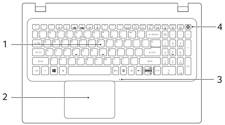 ACER ASPIRE ES 15 - Vue du clavier - 1