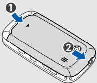 SAMSUNG B3410 - Installer la carte SIM et la batterie - 1