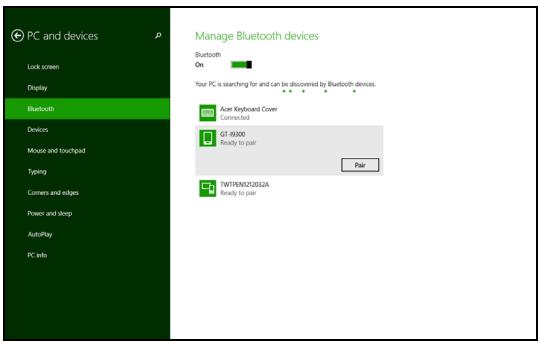 ACER ASPIRE SWITCH 11 SW5-111P-18K0 - Activer Bluetooth et ajouter un périphérique - 1