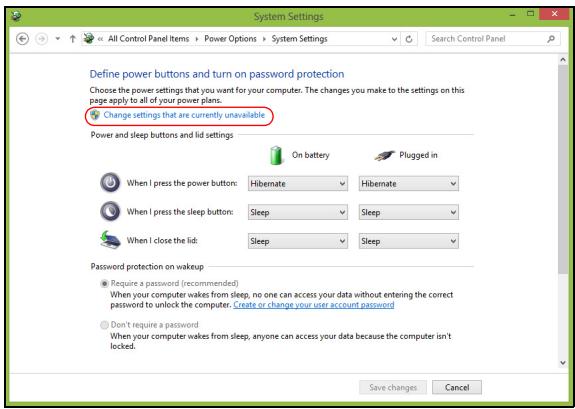 ACER ASPIRE SWITCH 11 SW5-111P-18K0 - Sélectionnez Modifier des paramètres actuellément non disponibles. - 1