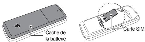 SAMSUNG E1120 - Installation de la carte SIM et de la batterie - 1