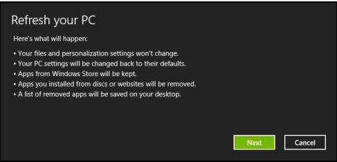 ACER ASPIRE V3-731G-B964G1TMAII - HactpanBaemoe BocctaHOBJIeHne npi pOMOuPiuIooJHnA Cer Recovery Management - 2