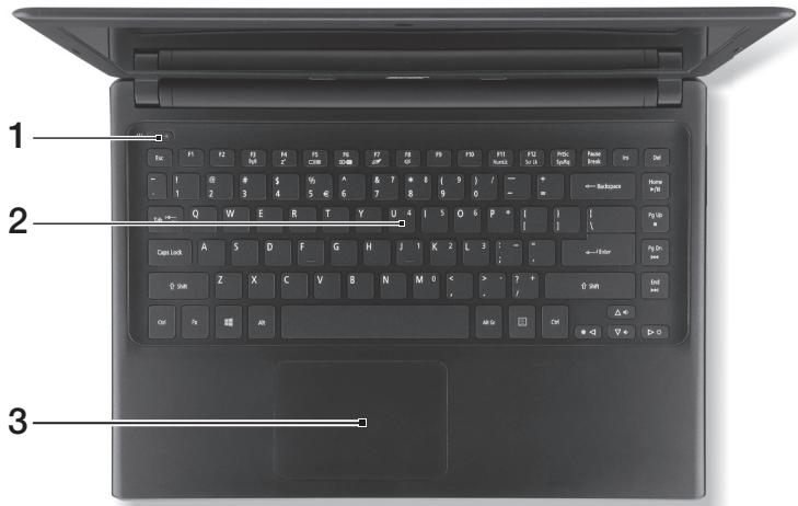 ACER ASPIRE V5471 - Billentyüzetnézete - 1