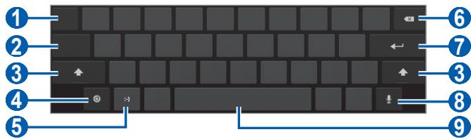 SAMSUNG GT-P7510 - Saisir du texte avec le clavier android - 1