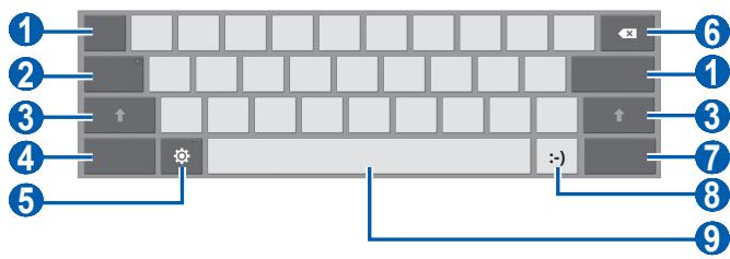 SAMSUNG GT-P7510 - Saisir du texte avec le clavier samsung - 1