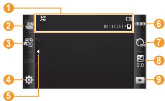 SAMSUNG WAVE 575 GT-S5750E - Enregistrer une vidéo - 1