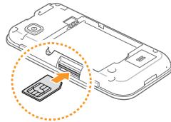 SAMSUNG WAVE 575 GT-S5750E - Installer la carte SIM/USIM et la batterie - 3