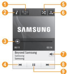 SAMSUNG WAVE 575 GT-S5750E - Écouter de la musique - 1