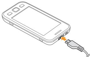 SAMSUNG WAVE 575 GT-S5750E - Recharger la batterie avec un chargeur - 1