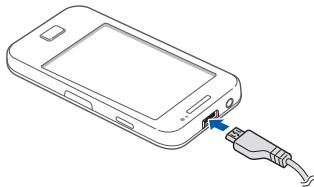 SAMSUNG GALAXY ACE GT-S5830 - >Charger la batterie avec un chargeur - 1