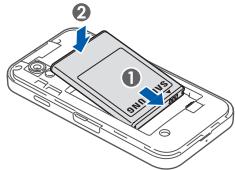 SAMSUNG GALAXY ACE GT-S5830 - Installer la carte SIM ou USIM et la batterie - 5