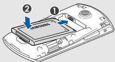 SAMSUNG PLAYER STAR 2 GT-S5620 - Installer la carte SIM ou USIM et la batterie - 4