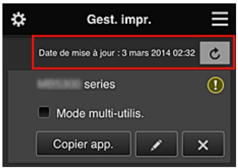 CANON MG 5750 - - Vérifier les informations relatives à l'imprimante - 3