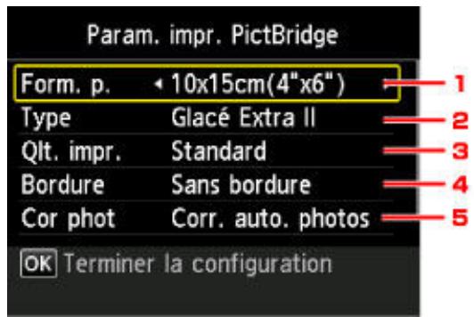 CANON MG 5750 - Param. impr. PictBridge - 1