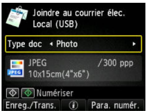 CANON MG 5750 - Joindre au courrier élec. et appuyez sur le bouton OK. - 2