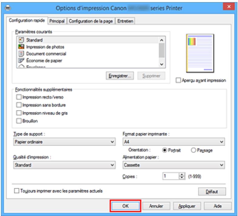 CANON MG 5750 - Cliquez sur OK. - 1