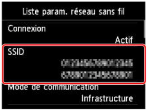 CANON MG 5750 - L'ordinateur indique-t-il le même SSID de routeur sans fil connecté que la machine ? - 1