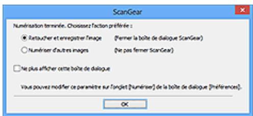 CANON MG 5750 - Afficher la boîte de dialogue pour désir l'action suivante - 1