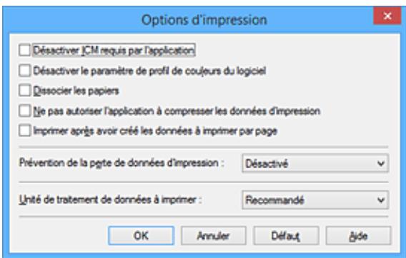 CANON MG 5750 - Changement des options d'impression - 2