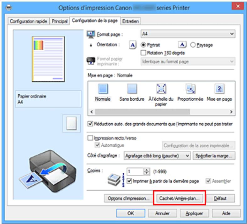 CANON MG 5750 - Enregistrement d'un nouvel arrêté-plan - 1