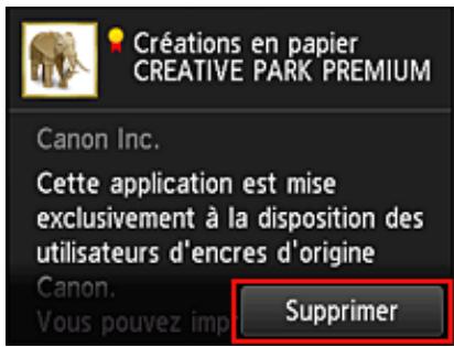 CANON MG 5750 - Sélectionnez Supprimer - 1