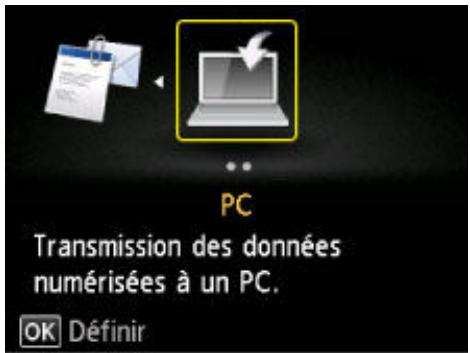 CANON MG 5750 - Si vous transférez les données vers un ordinateur relié à un réseau : - 1