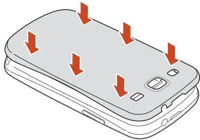 SAMSUNG GALAXY S3 GT-I9300 - SIM- oder USIM-Karte und Akku einsetzen - 7