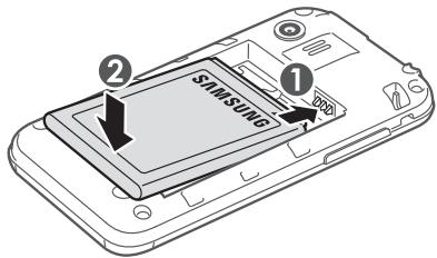SAMSUNG REX 60 BLEU - Installer la carte SIM ou USIM et la batterie - 3