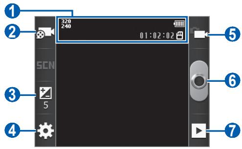 SAMSUNG REX 60 BLEU - > Enregistrer une vidéo - 1