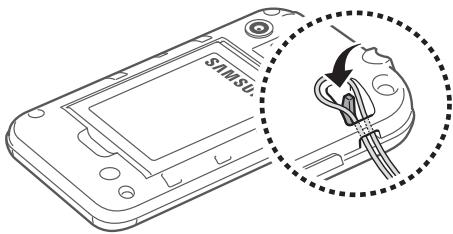 SAMSUNG REX 60 BLEU - Fixer une dragonne (facultatif) - 1