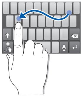 SAMSUNG REX 60 BLEU - Saisir du texte avec le clavier Swype - 1