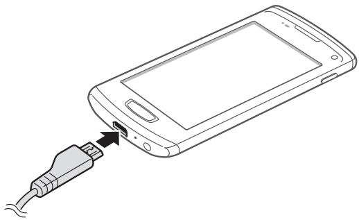 SAMSUNG WAVE 3 GT-S8600 - > Charger la batterie avec un chargeur - 1