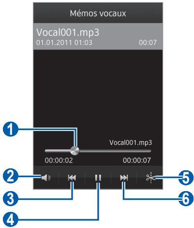 SAMSUNG WAVE 3 GT-S8600 - Écouter un mémo vocal - 1