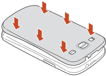 SAMSUNG GALAXY S3 GT-19305 - Insérer la carte SIM ou USIM et la batterie - 6